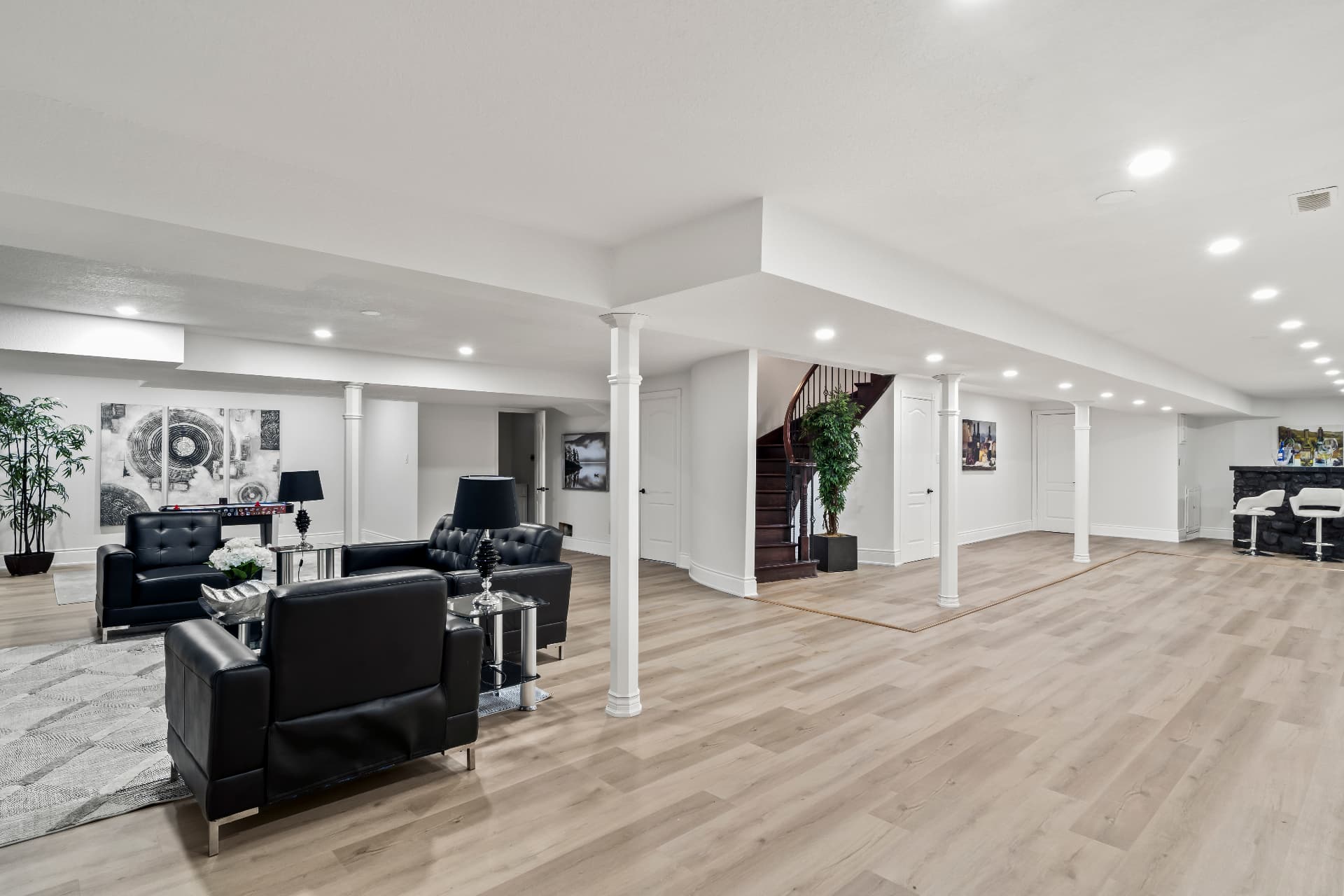 Basement recreation room