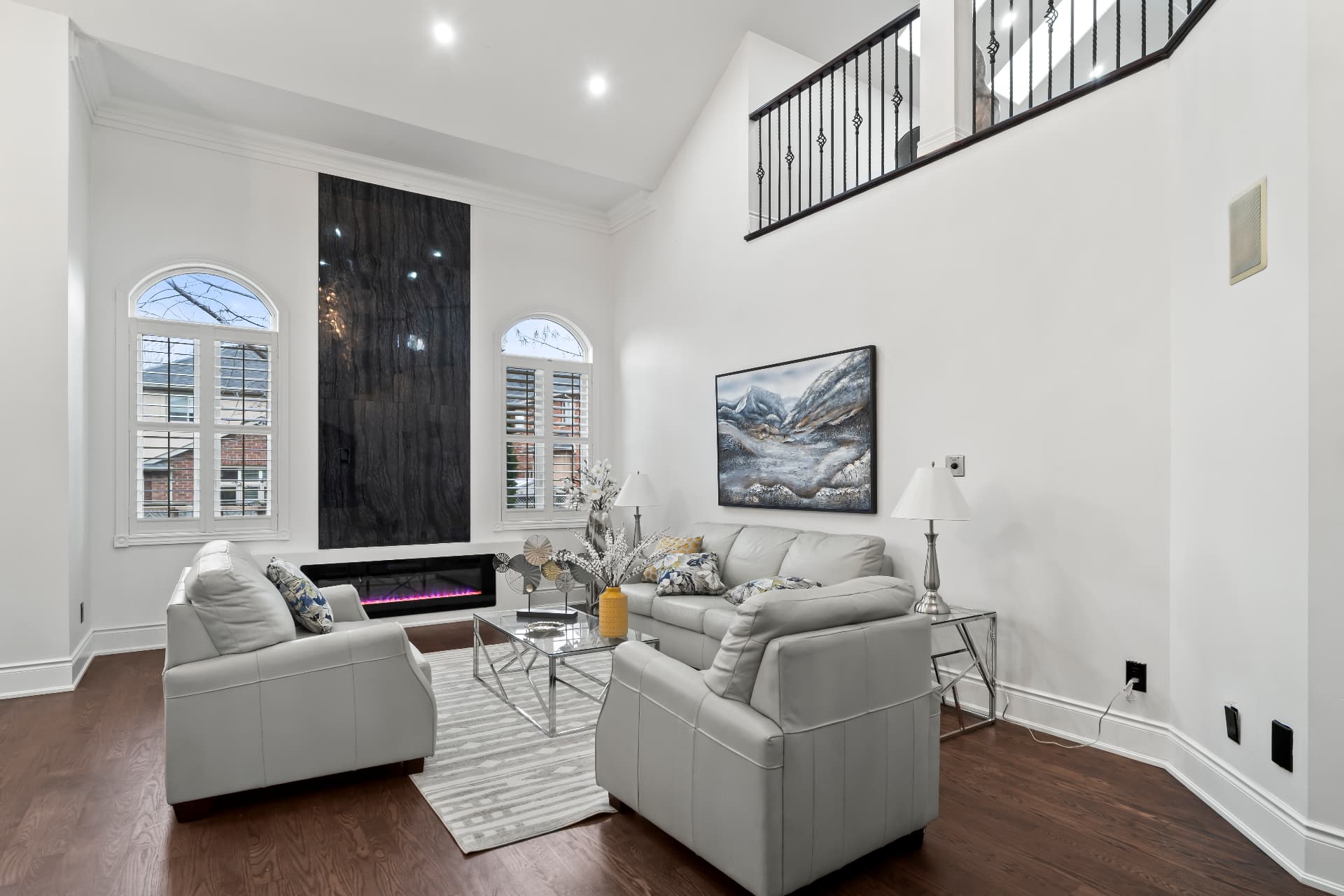 High Ceiling Living Room
